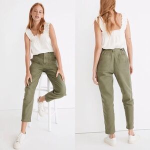 Madewell Tall Griff Tapered Fatigue Cargo Pants Dried Clover Green Size 27 Tall